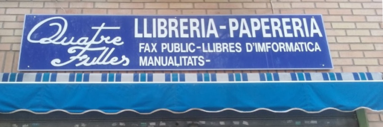 LLIBRERIA QUATRE FULLES, Papelerías y Librerías en Torrente